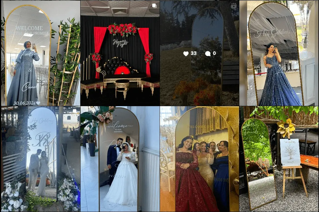 Ayna Sticker Arka Plan Görüntüsü